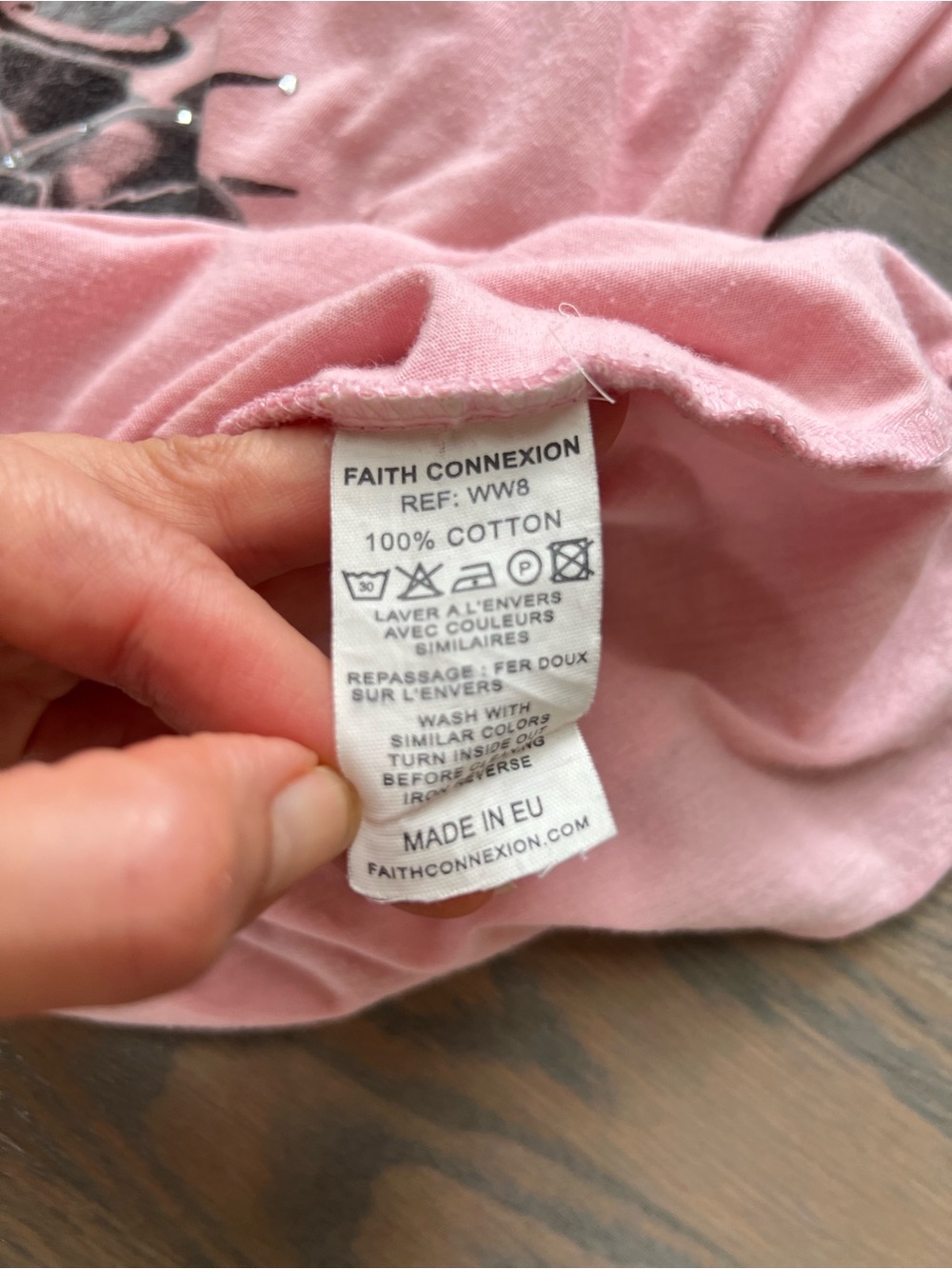 Faith Connexion Y2K Rhinestone Graphic Racerback Tank Top Pink S - Picture 7 of 13